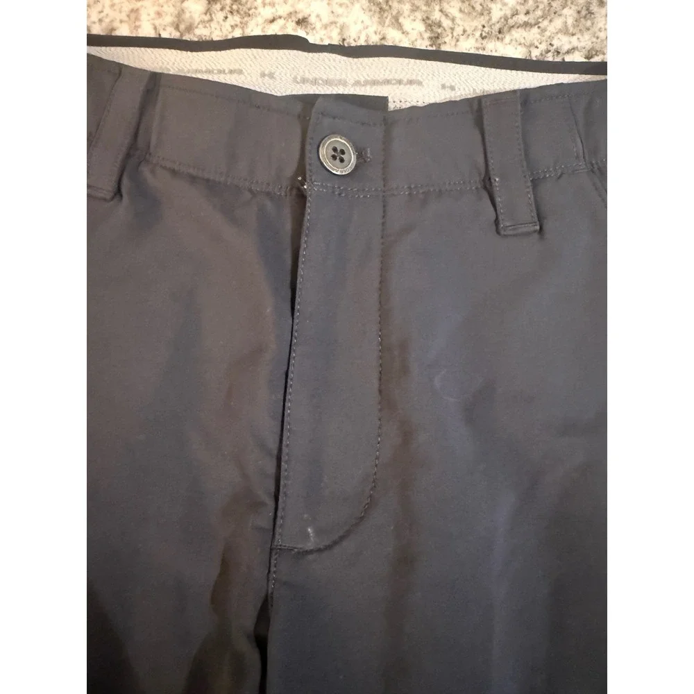 Under Armour Mens Black Loose Fit Golf Pants Performance Trousers 30x32‎